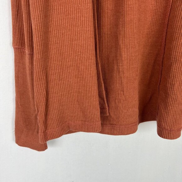 NWT Chaser Ribbed Open Front Cardigan Pockets Orange Size Small S NEW - Picture 3 of 12